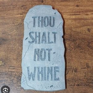 Gray Stone Plaque with Engraving